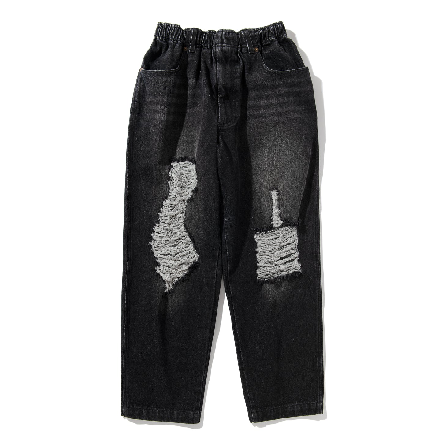 Acy|SCRATCH DENIM PANTS |BLACK