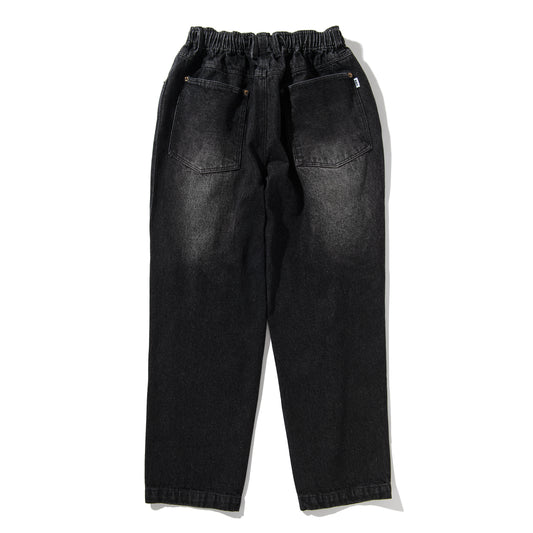 Acy|SCRATCH DENIM PANTS |BLACK