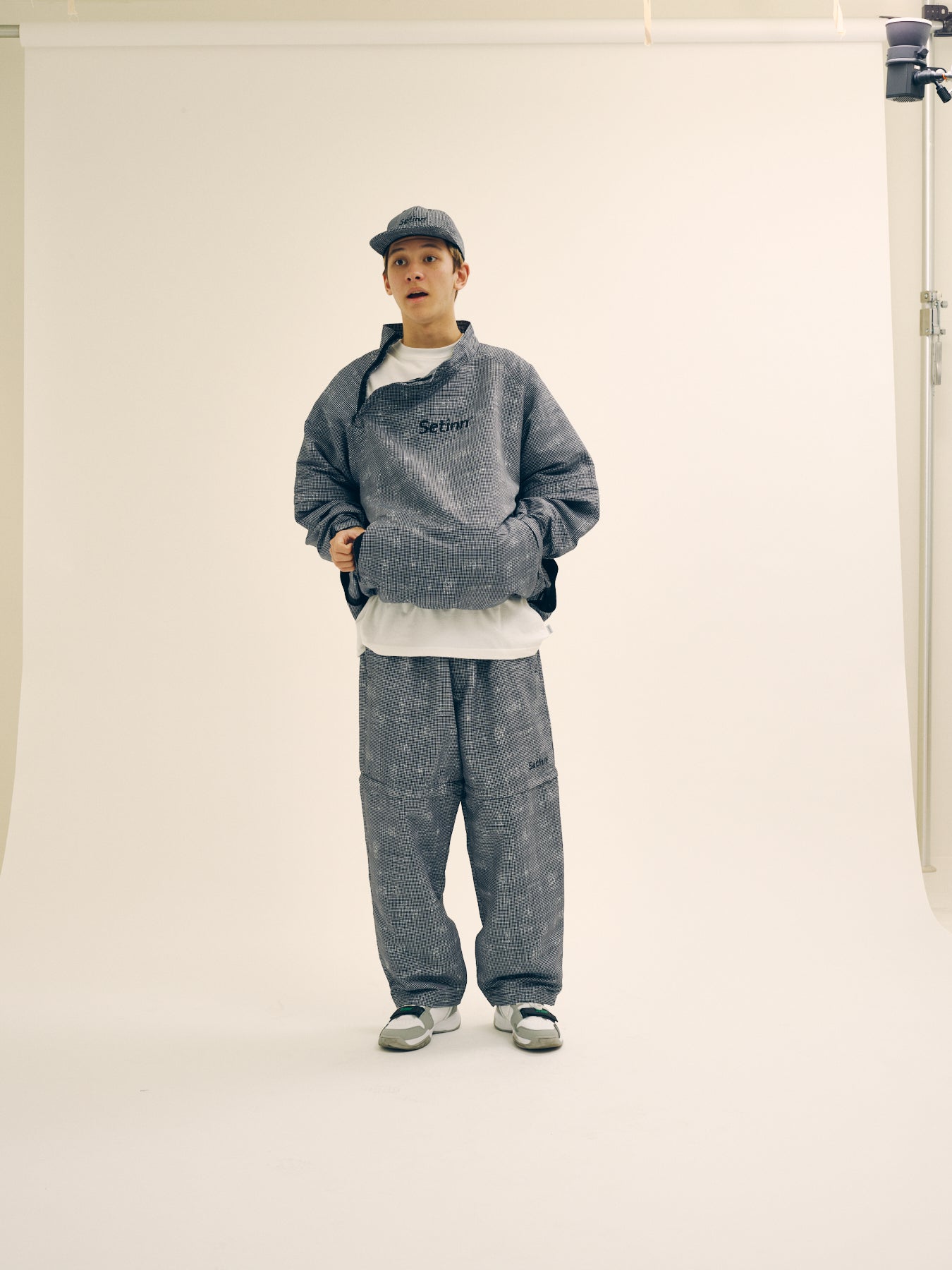 SETINN|Training 2Way Pants|GRAY GINGHAM