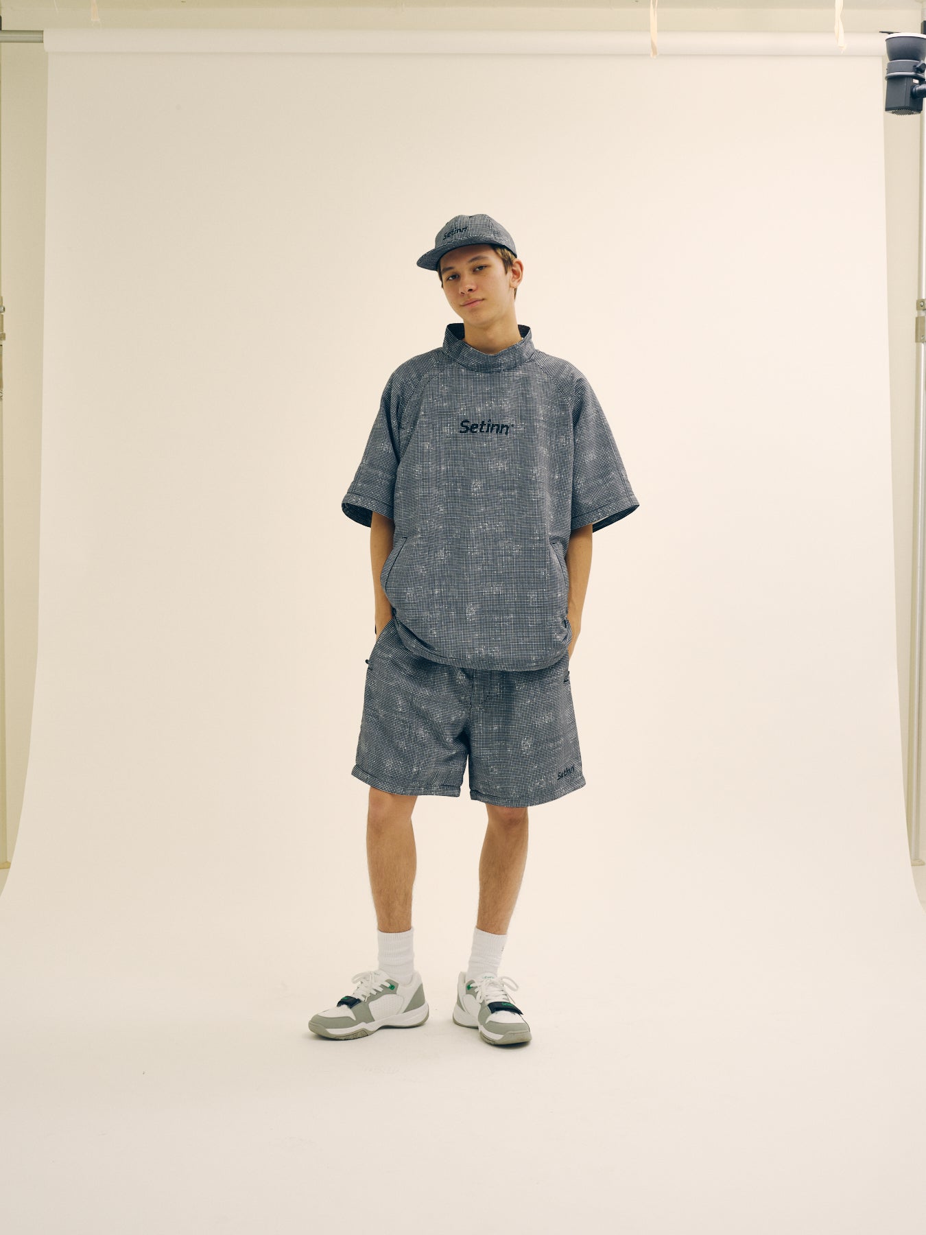 SETINN|Training 2Way Pants|GRAY GINGHAM
