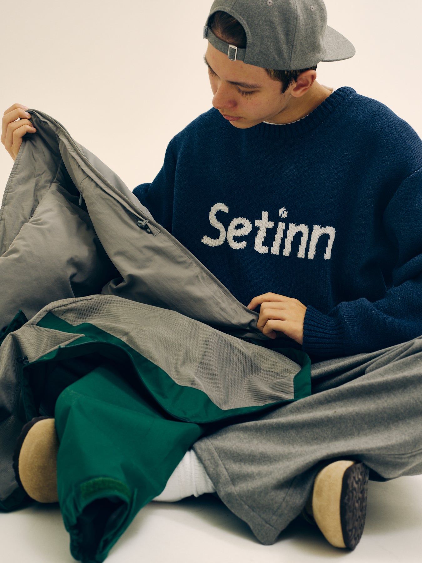SETINN|Jacquard Knit|NAVY