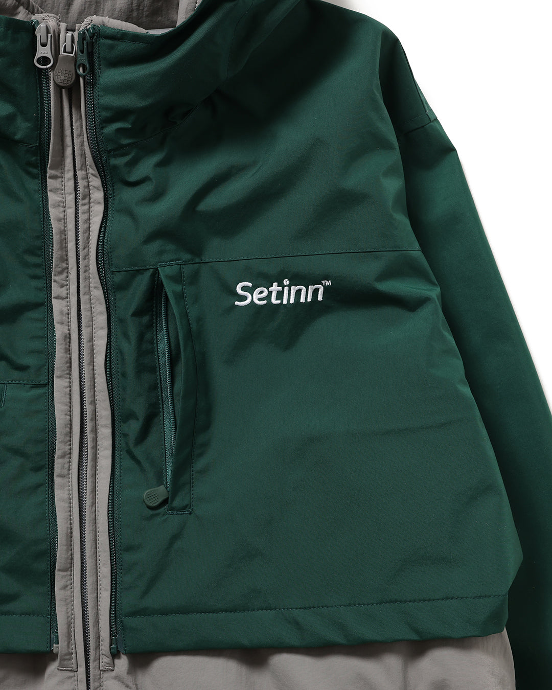 SETINN|Setinn 3Way Court Jacket|GREEN×GRAY
