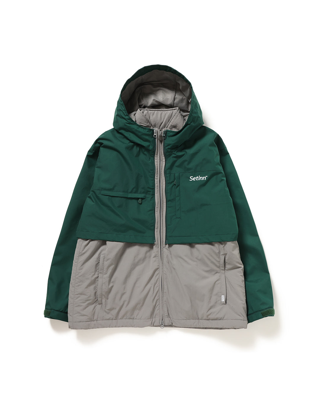 SETINN|Setinn 3Way Court Jacket|GREEN×GRAY