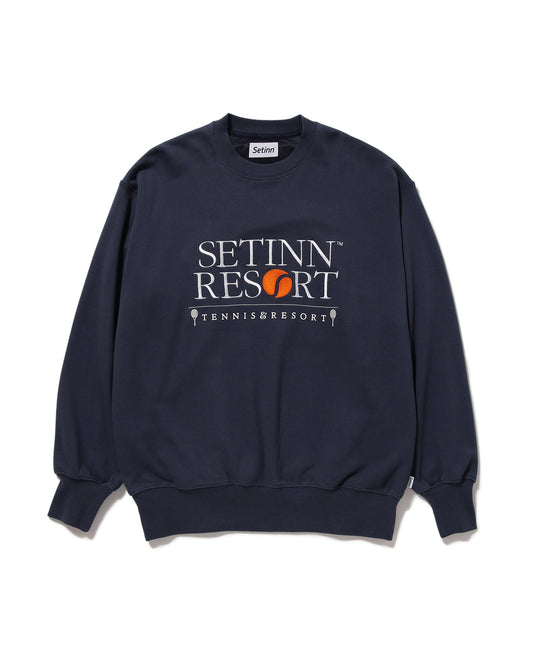 SETINN|STN Resort Crew Sweat|FADE NAVY