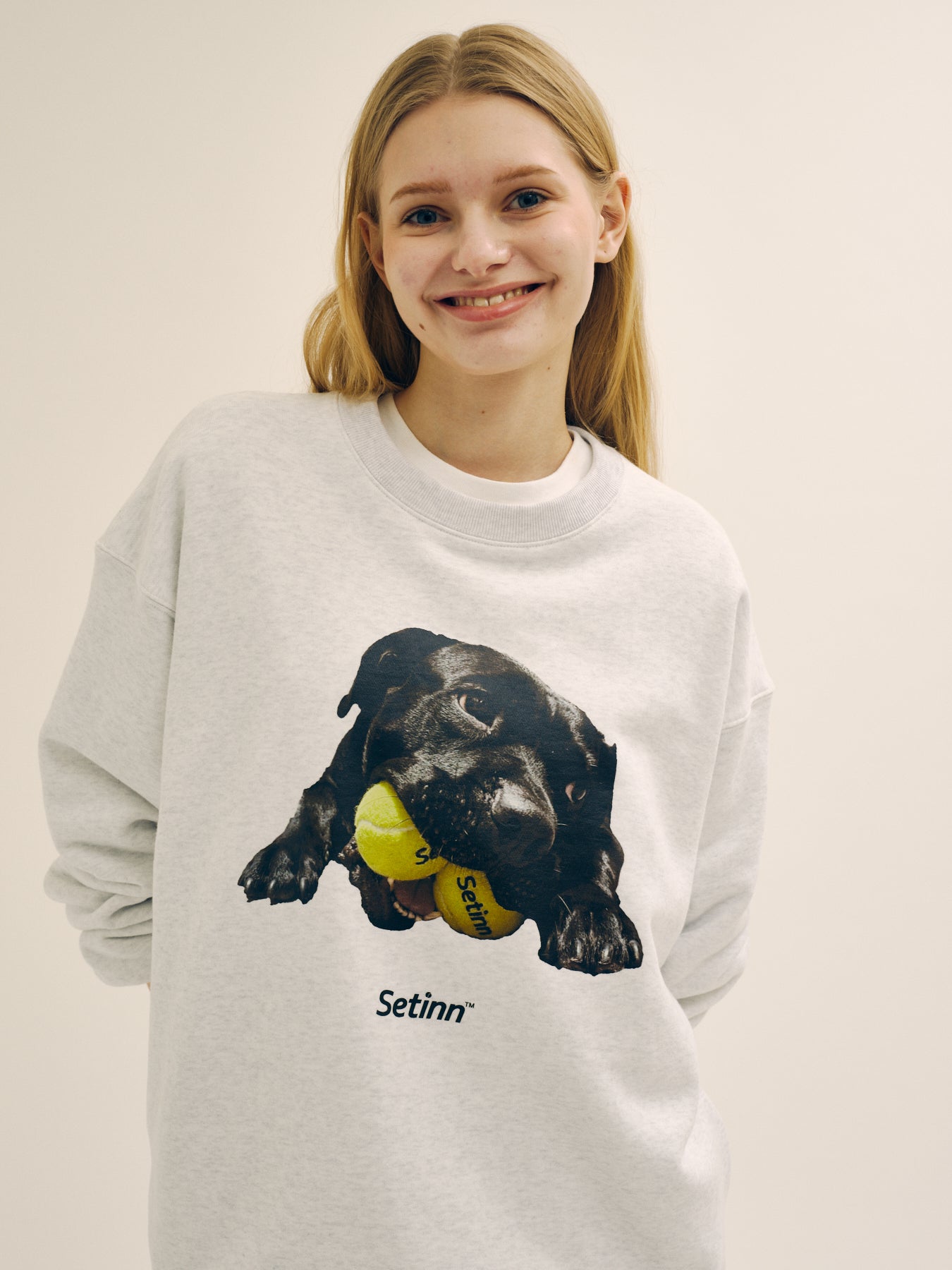 SETINN|Balldog Crew Sweat|OATMEAL