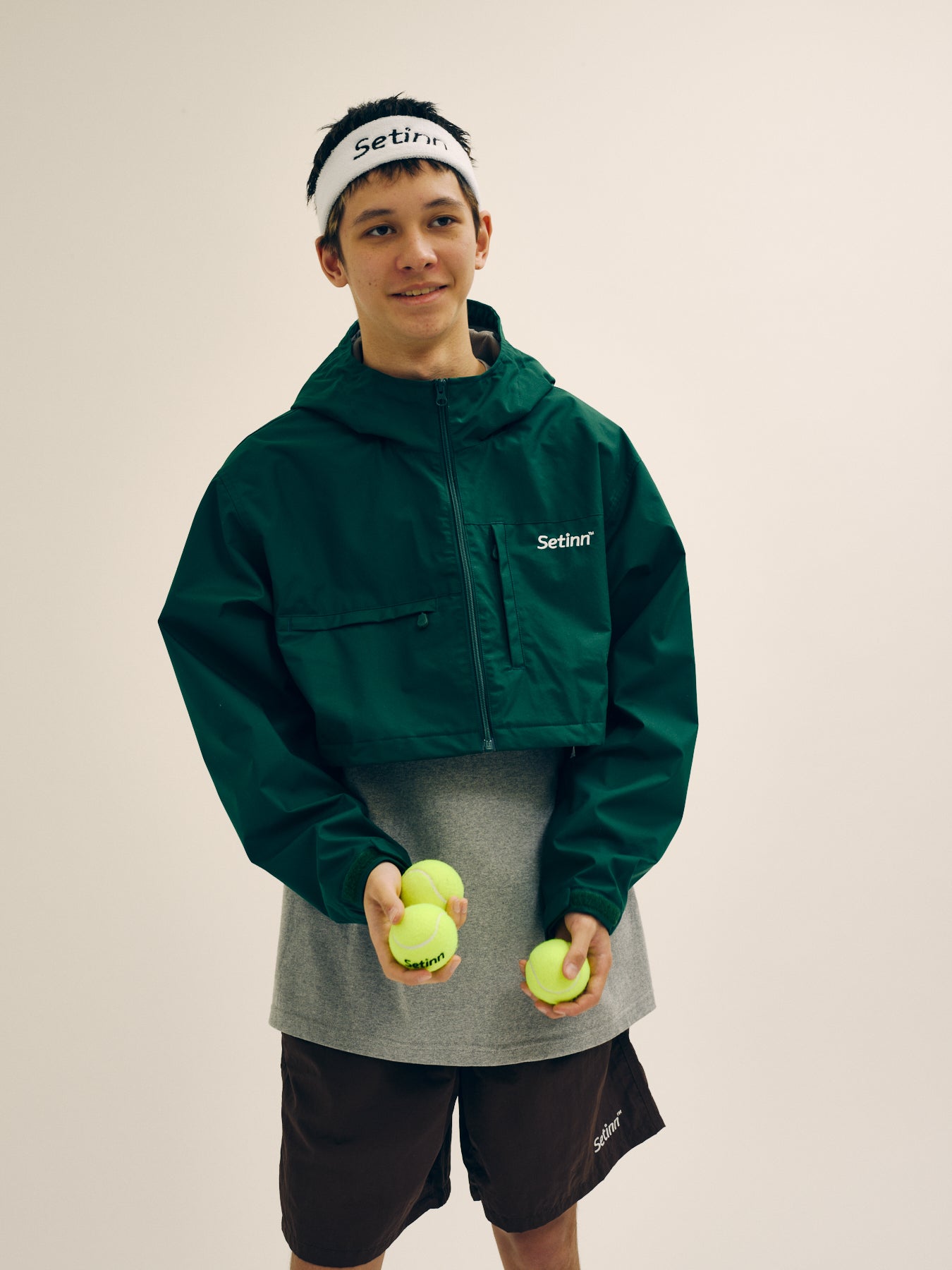 SETINN|Setinn 3Way Court Jacket|GREEN×GRAY