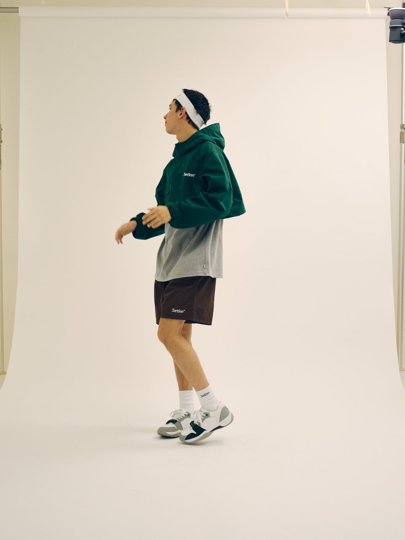 SETINN|Setinn 3Way Court Jacket|GREEN×GRAY