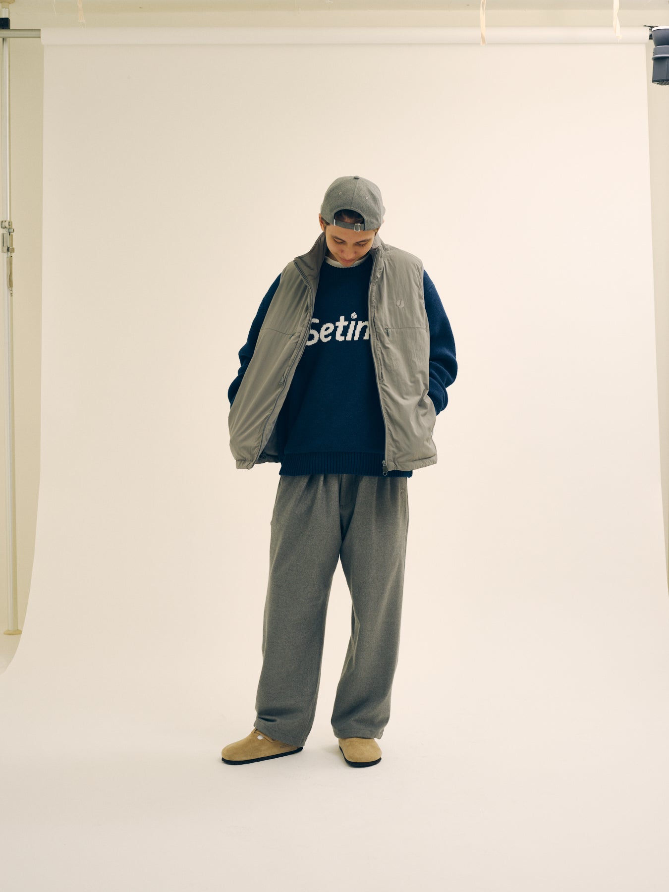 SETINN|Setinn 3Way Court Jacket|GREEN×GRAY