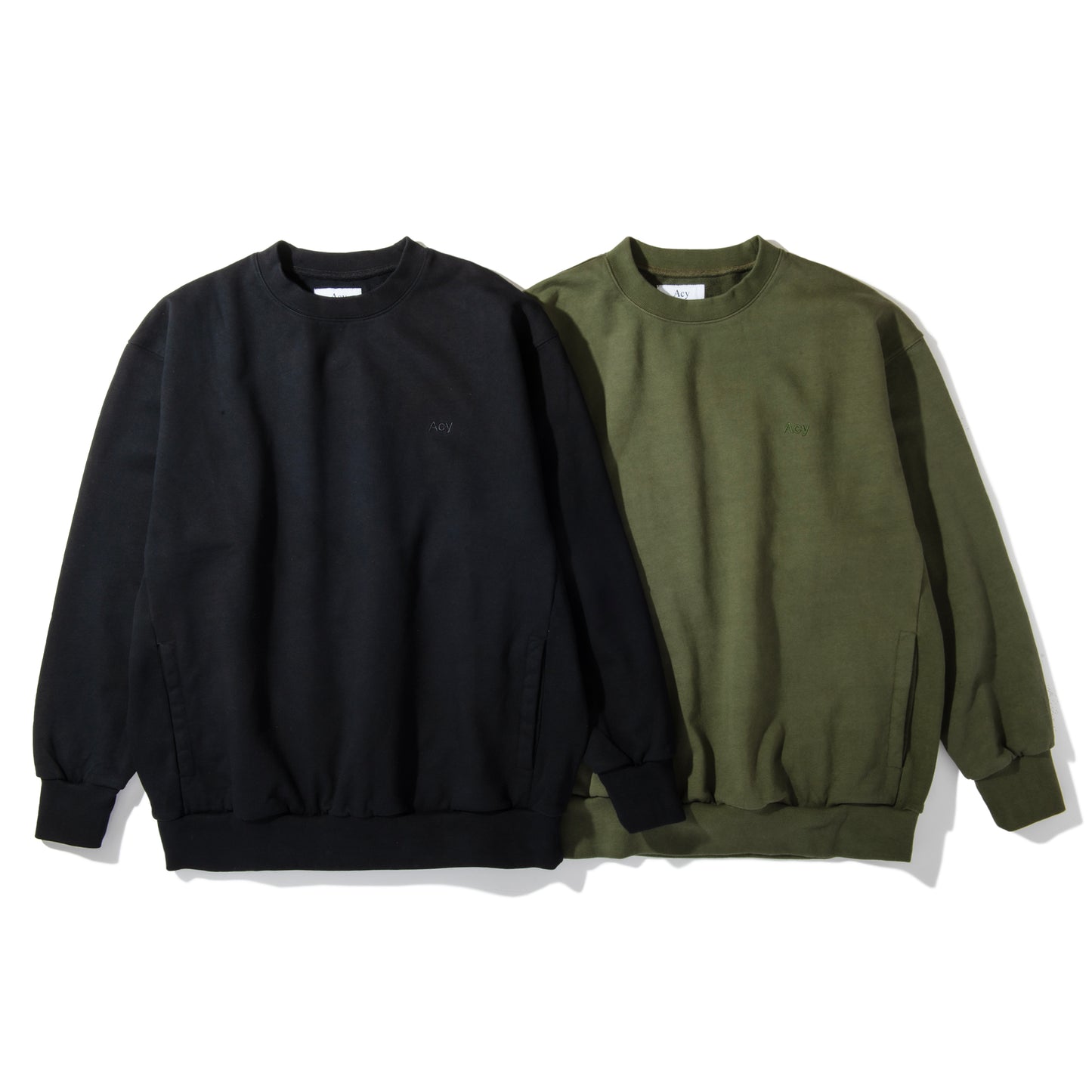 Acy|GARMENT DYE CREW NECK SWEAT