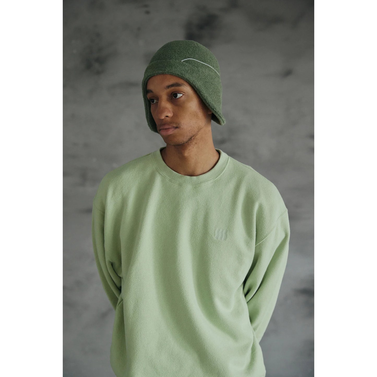 COMFORTABLE REASON|Fleece Ear Flap|GREEN