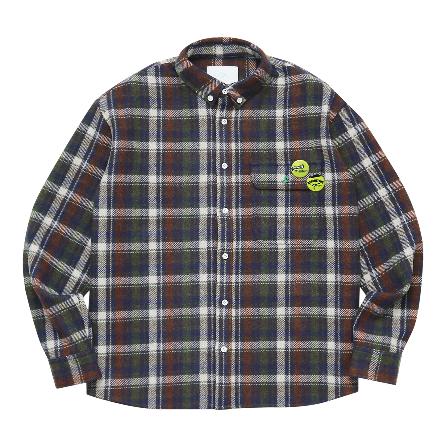 Whimsy|HEAVY WOOL FLANNEL SHIRT|NAVY
