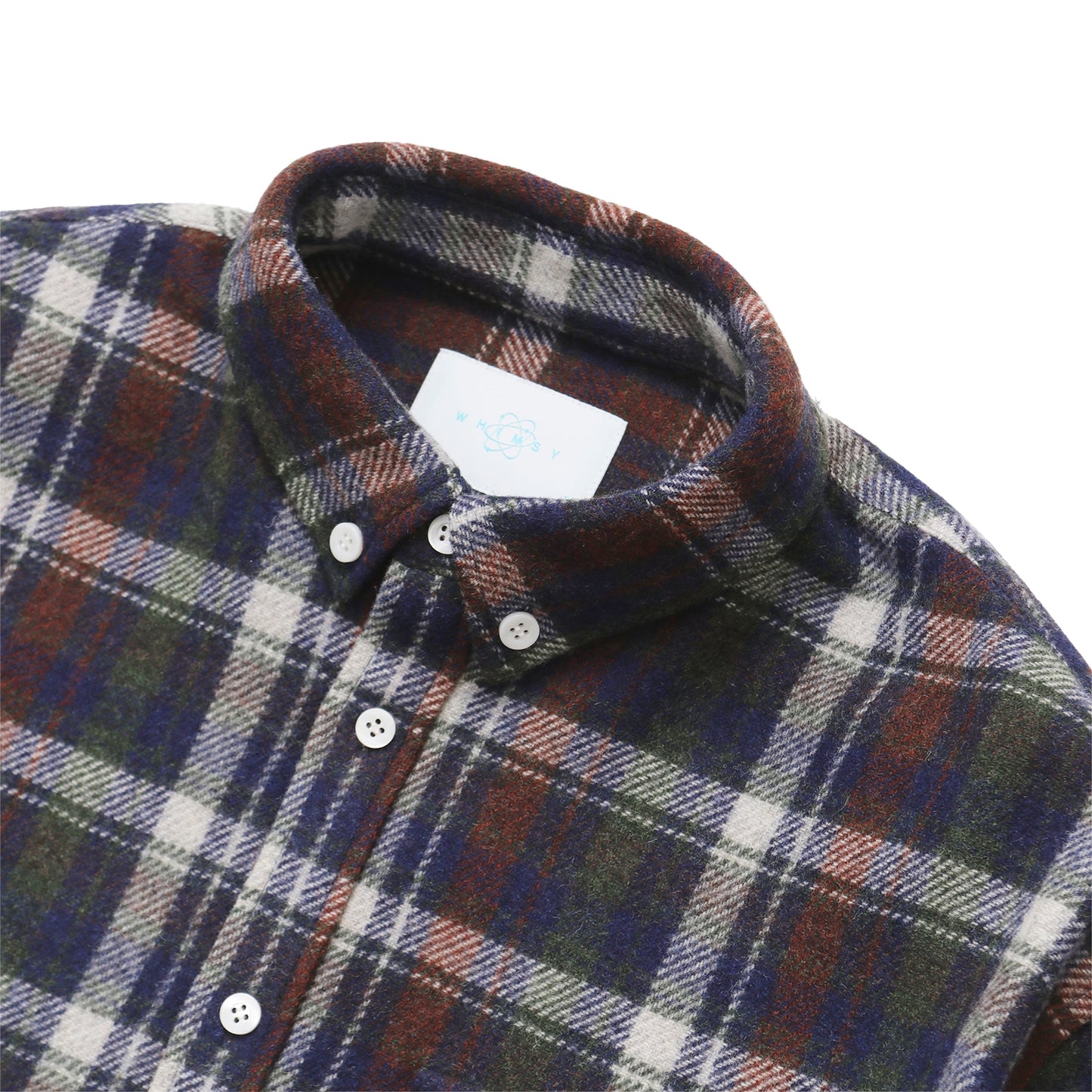 Whimsy|HEAVY WOOL FLANNEL SHIRT|NAVY