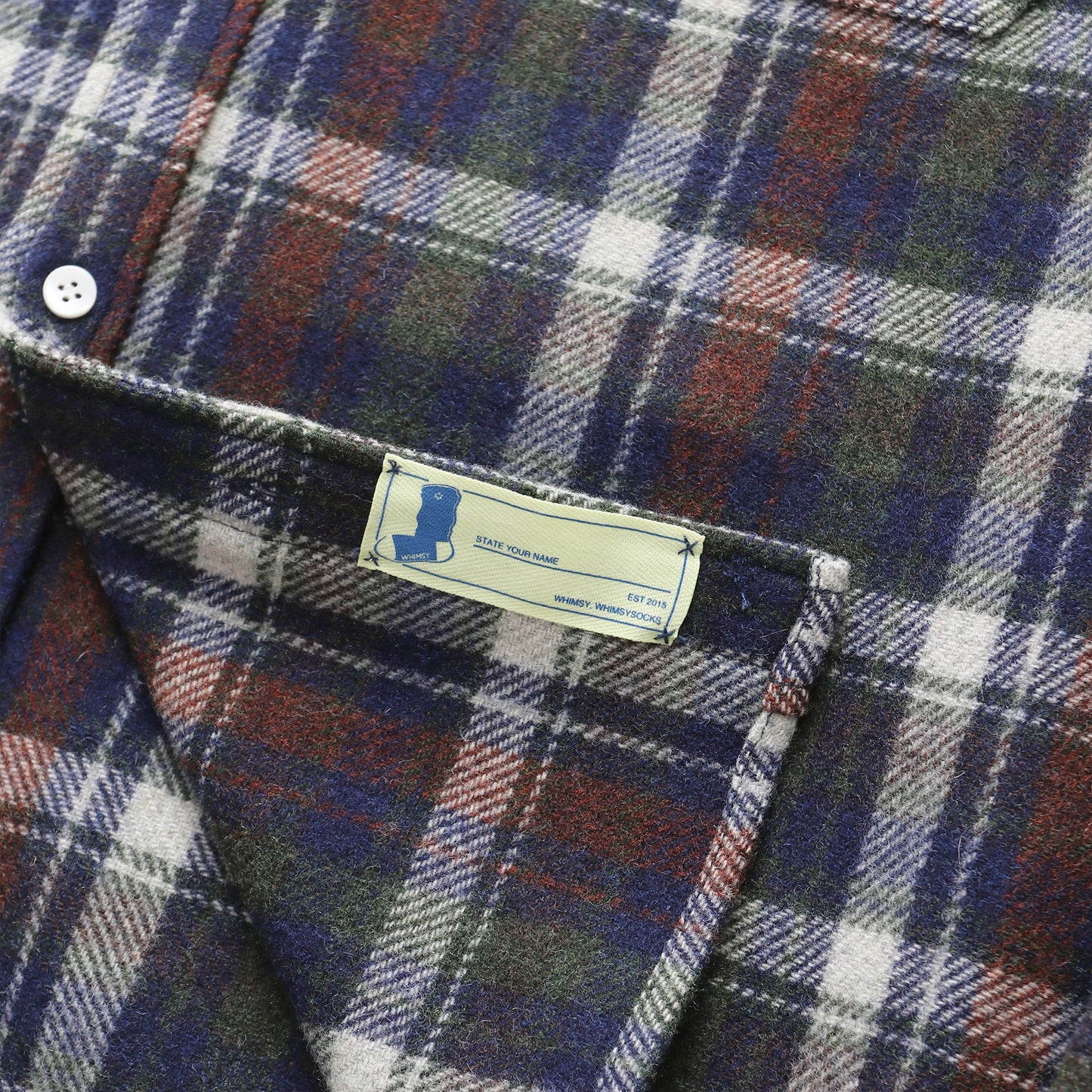 Whimsy|HEAVY WOOL FLANNEL SHIRT|NAVY