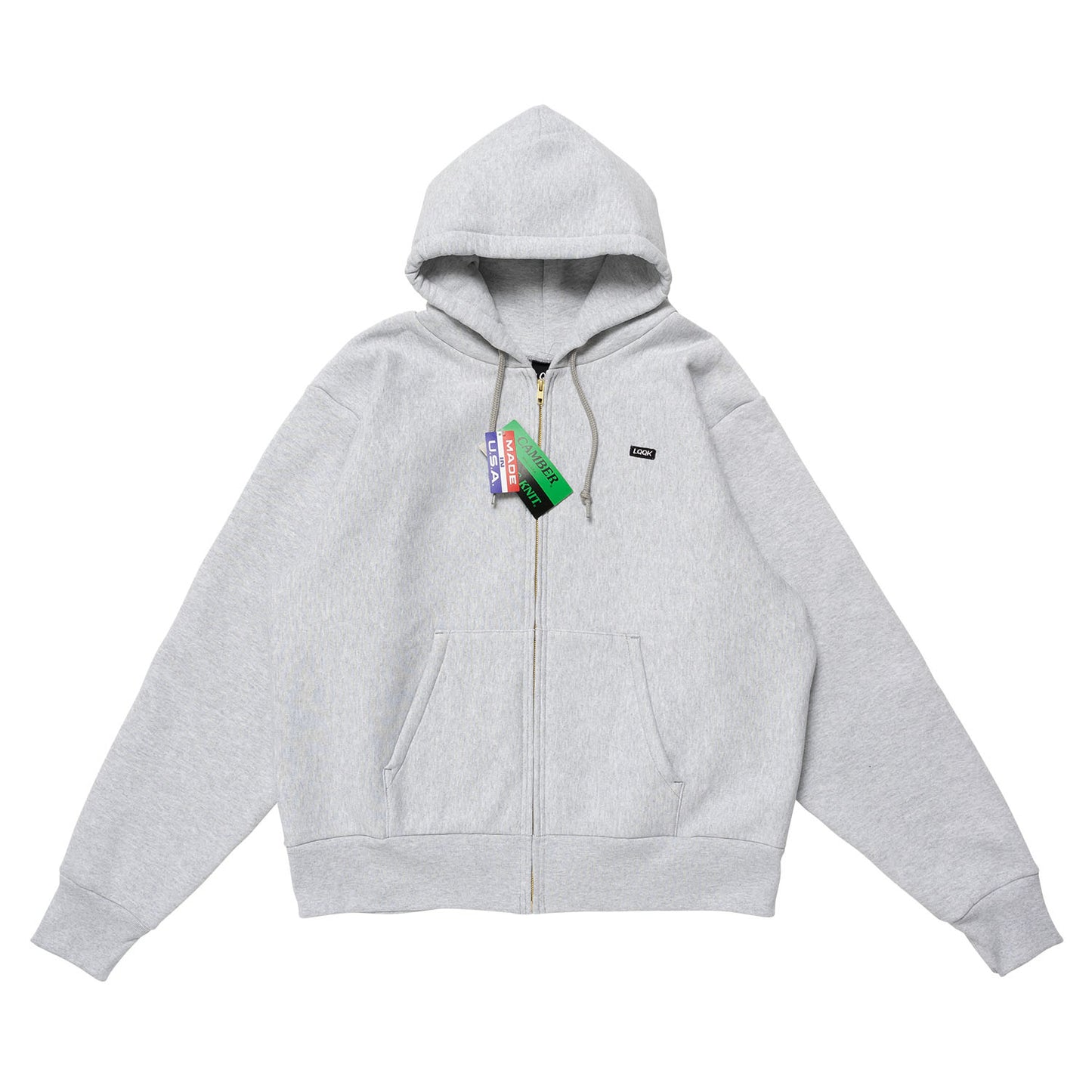 LQQKSTUDIO|SIGNATURE FLEECE ZIP HOODIE|ASH