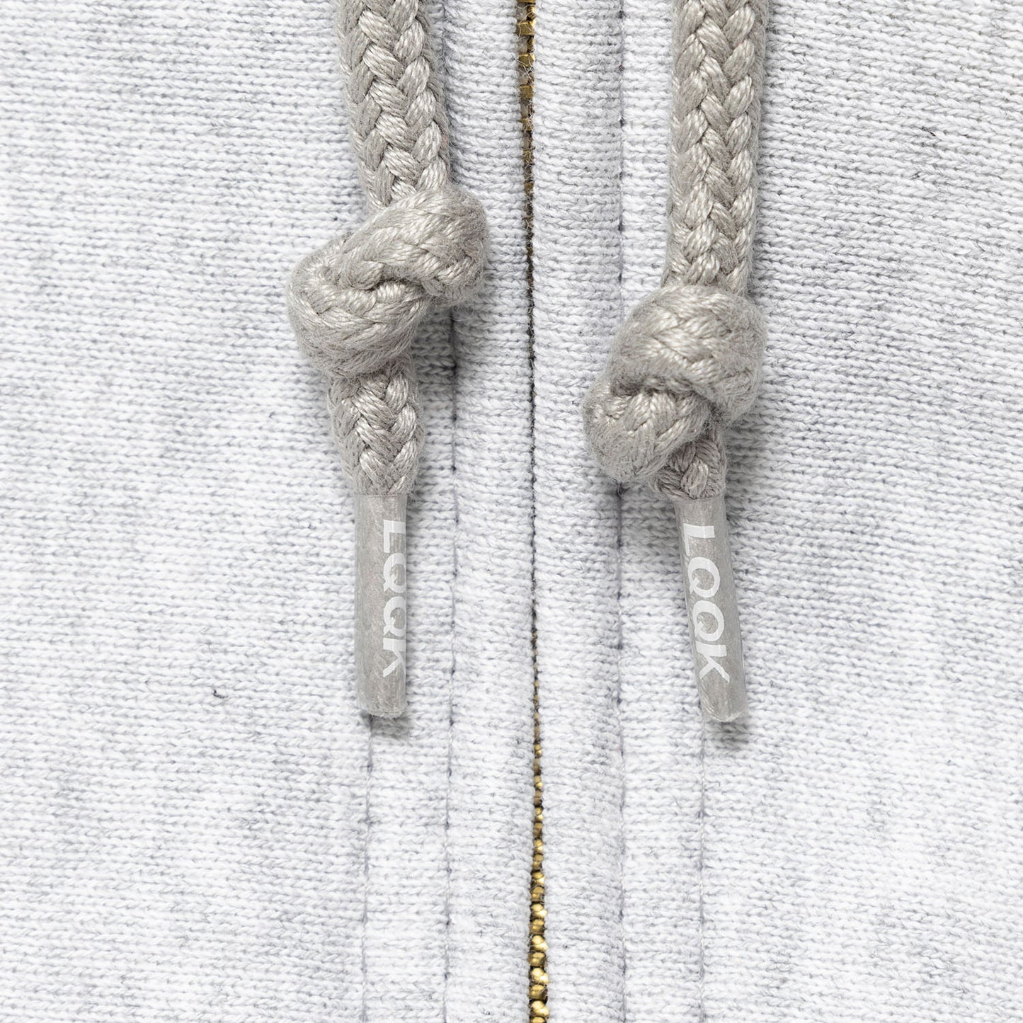 LQQKSTUDIO|SIGNATURE FLEECE ZIP HOODIE|ASH