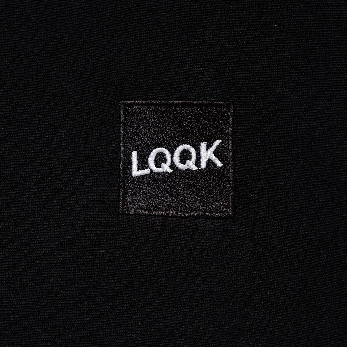 LQQKSTUDIO|SIGNATURE SNAP FLEECE HOODIE|BLACK