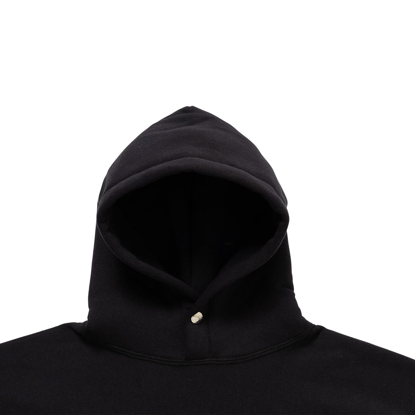 LQQKSTUDIO|SIGNATURE SNAP FLEECE HOODIE|BLACK