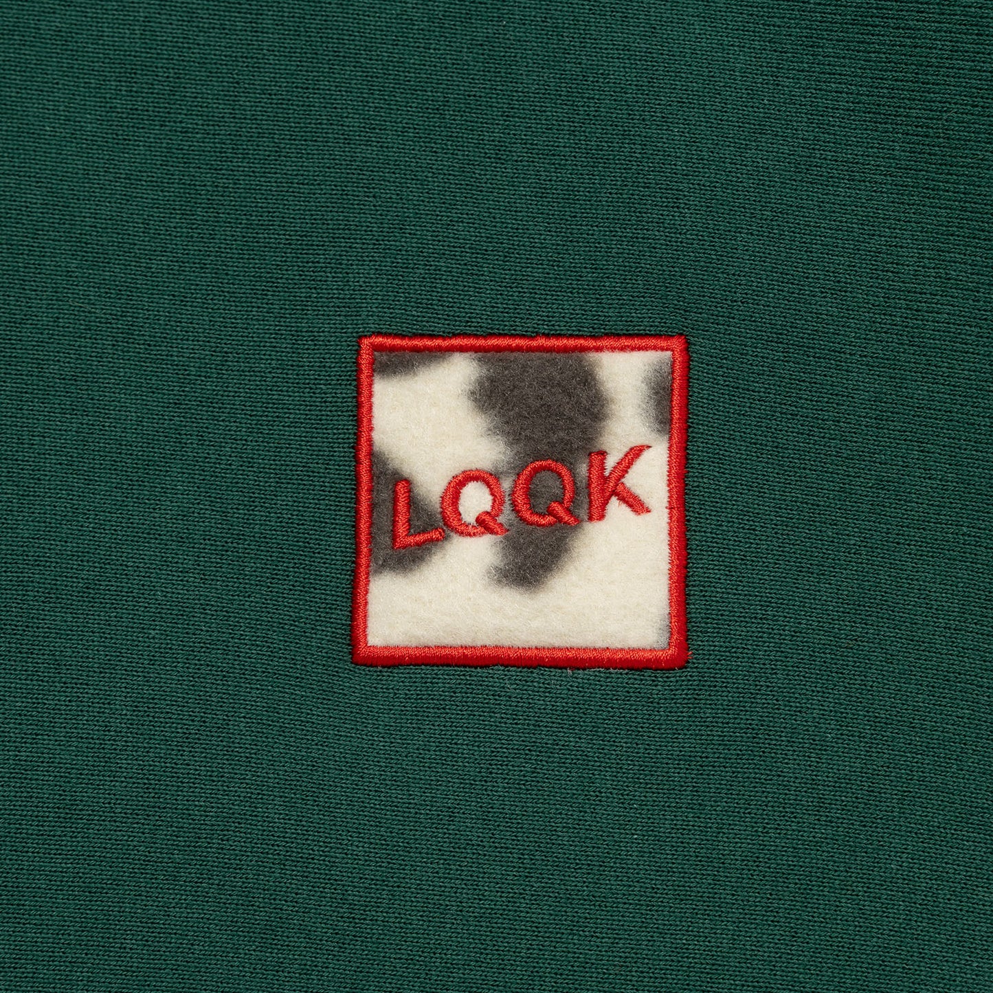 LQQKSTUDIO|SIGNATURE SNAP FLEECE HOODIE|FOREST GREEN