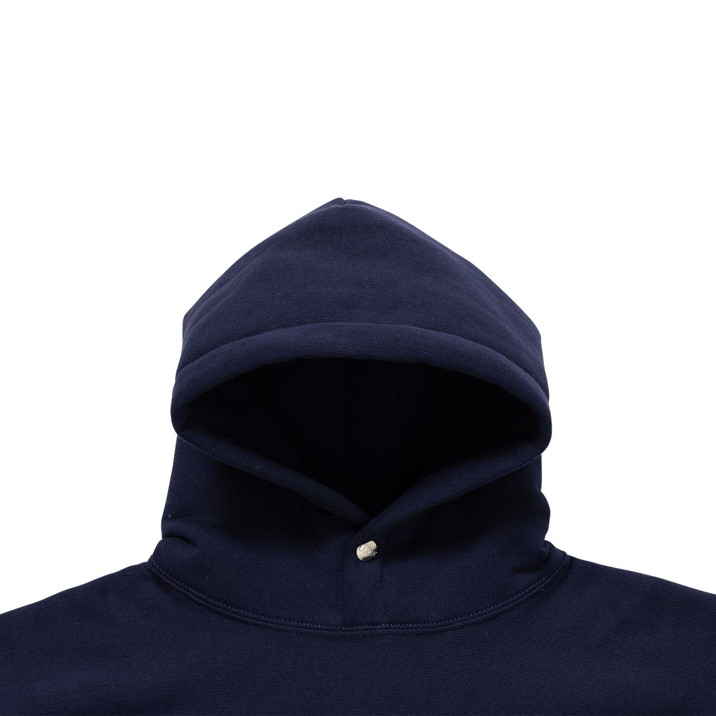 LQQKSTUDIO|SIGNATURE SNAP FLEECE HOODIE|NAVY