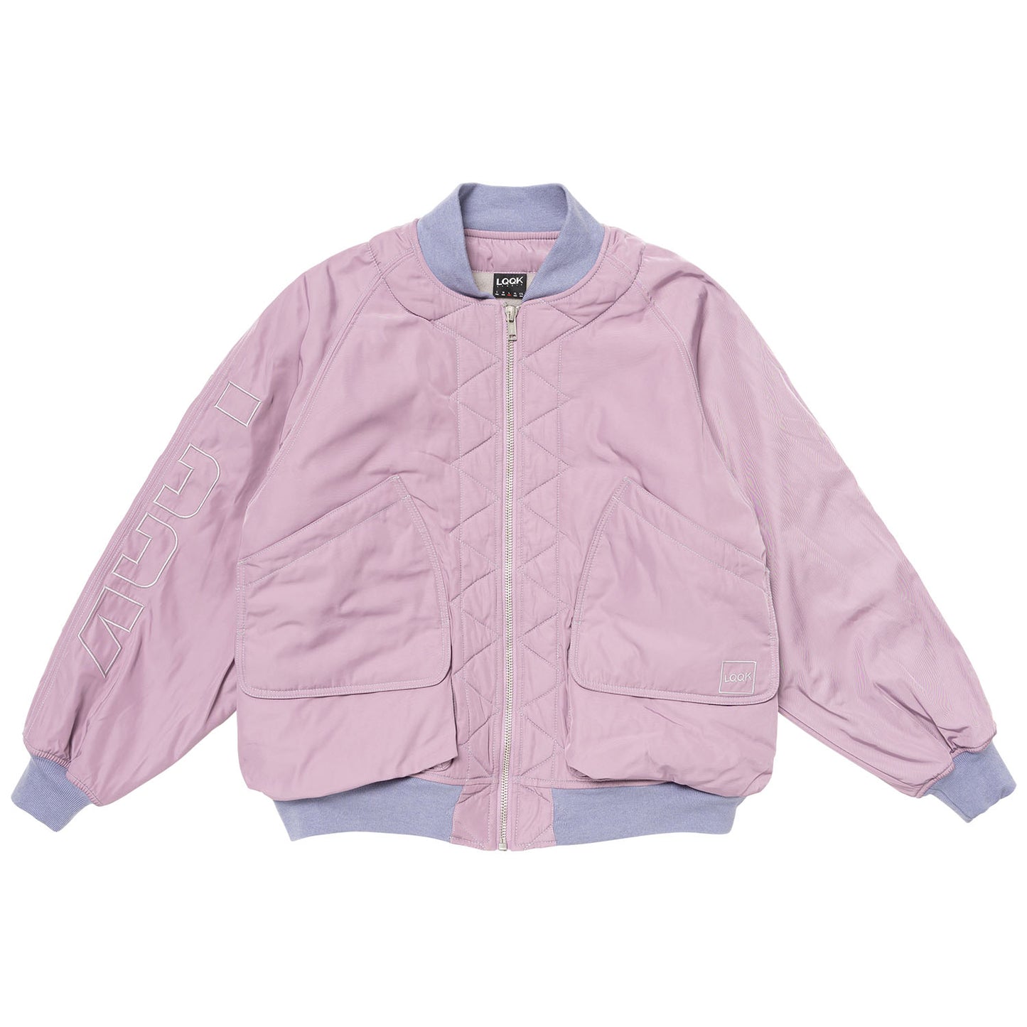 LQQKSTUDIO|LINER JACKET|PINK GRAY