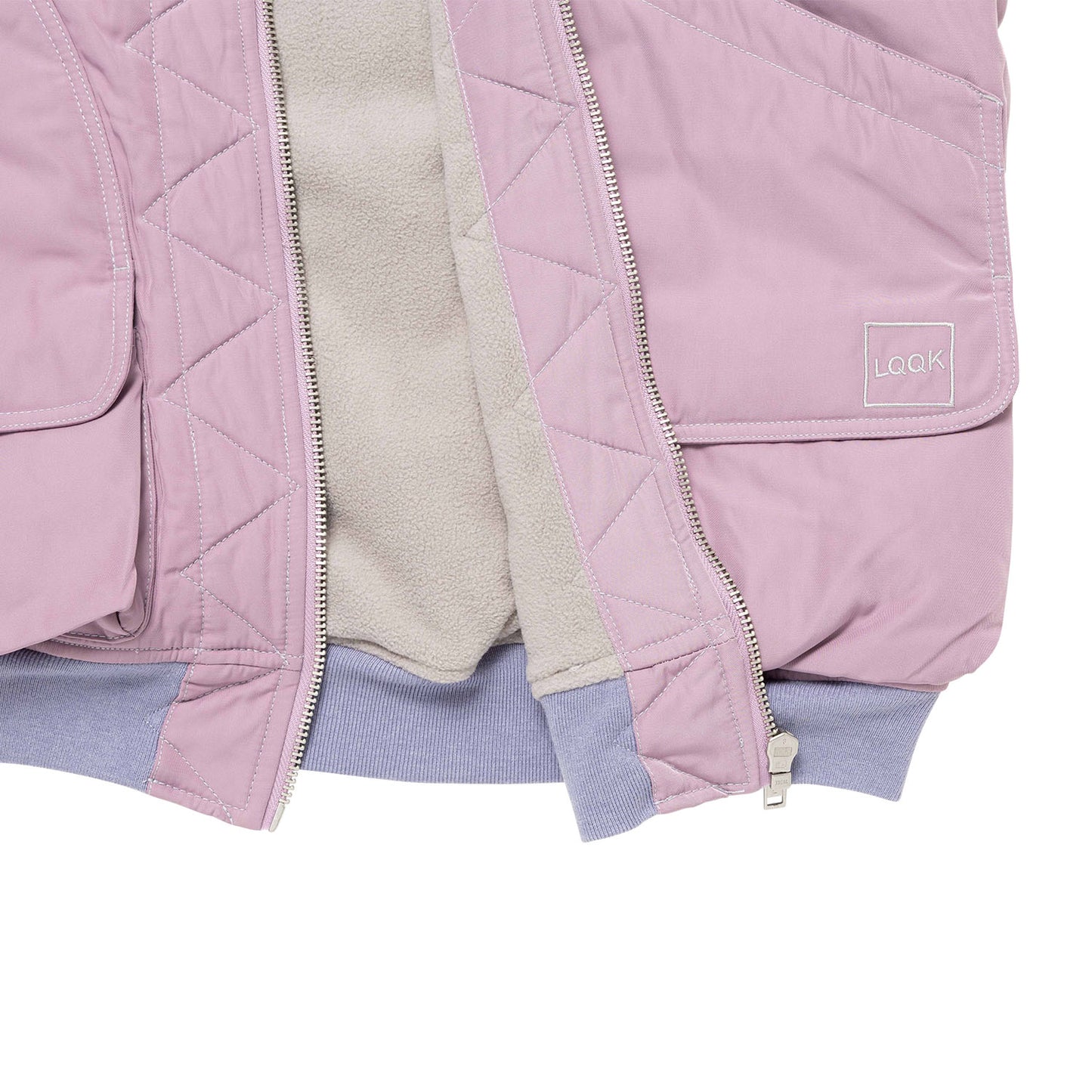 LQQKSTUDIO|LINER JACKET|PINK GRAY