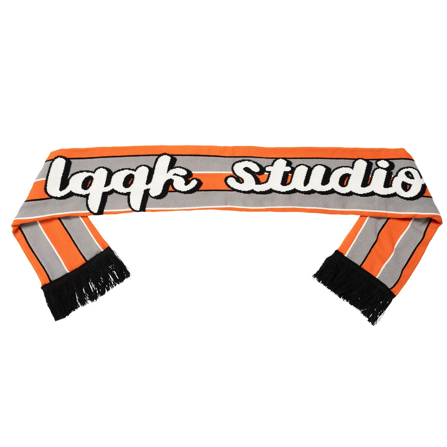 LQQKSTUDIO|KNIT SCARF|ORANGE