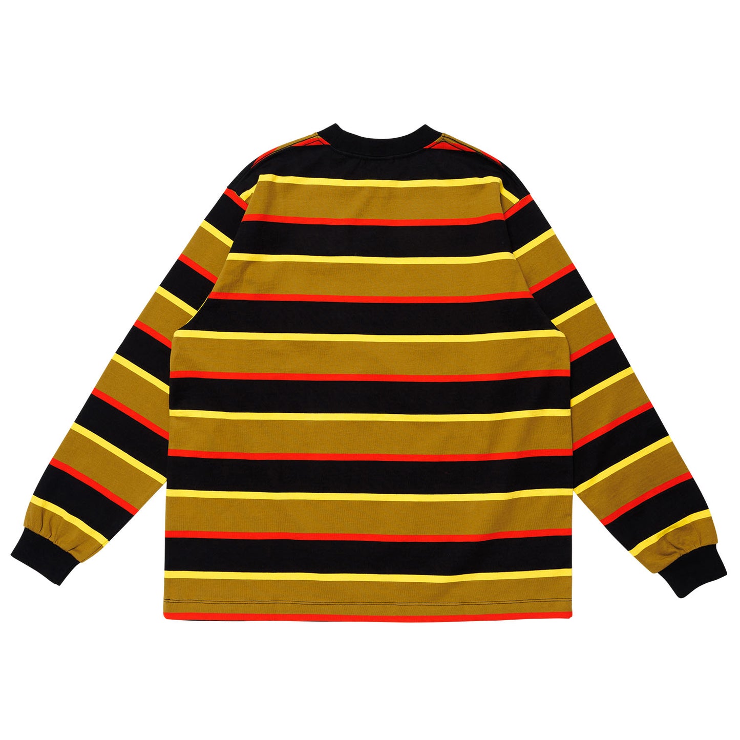 LQQKSTUDIO|L/S RUGBY WEIGHT BORDER TEE BOX LOGO|OLIVE