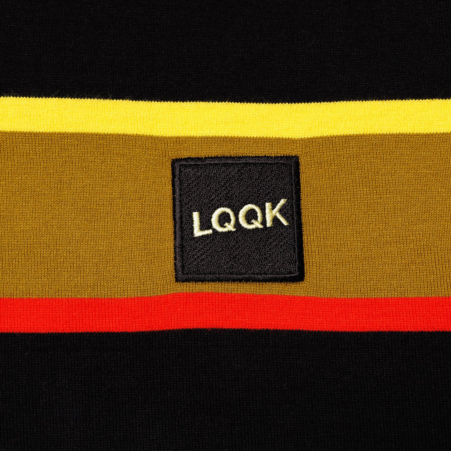 LQQKSTUDIO|L/S RUGBY WEIGHT BORDER TEE BOX LOGO|OLIVE