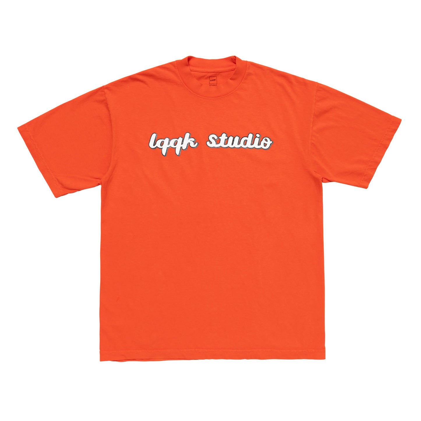 LQQKSTUDIO|SCRIPTLOGO S/S TEE|ORANGE