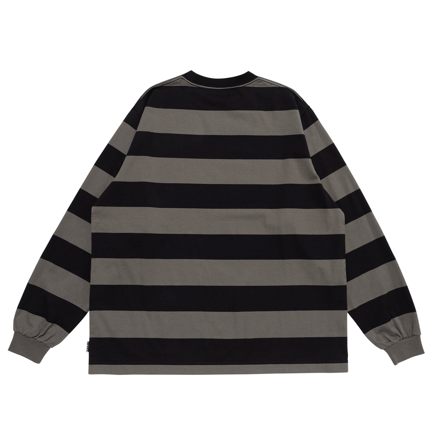 LQQKSTUDIO|LONGSLEEVE BORDER TEE|GREY BLACK