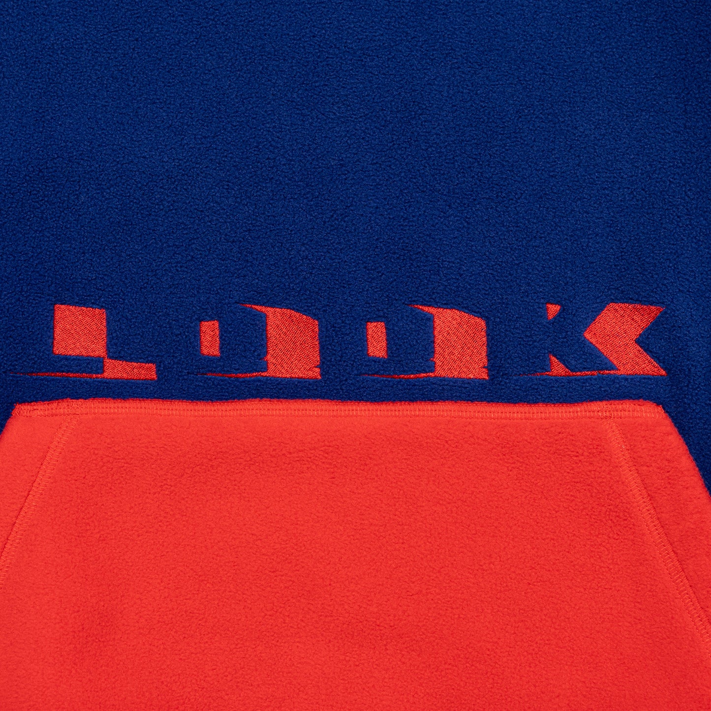 LQQKSTUDIO|FLEECE HOODIE|BLUE RED