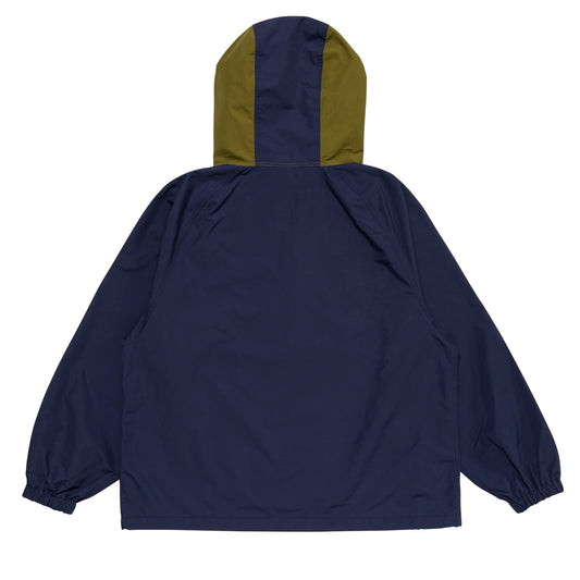 LQQKSTUDIO|NYLON ANORAK HOODIE|NAVY GREEN
