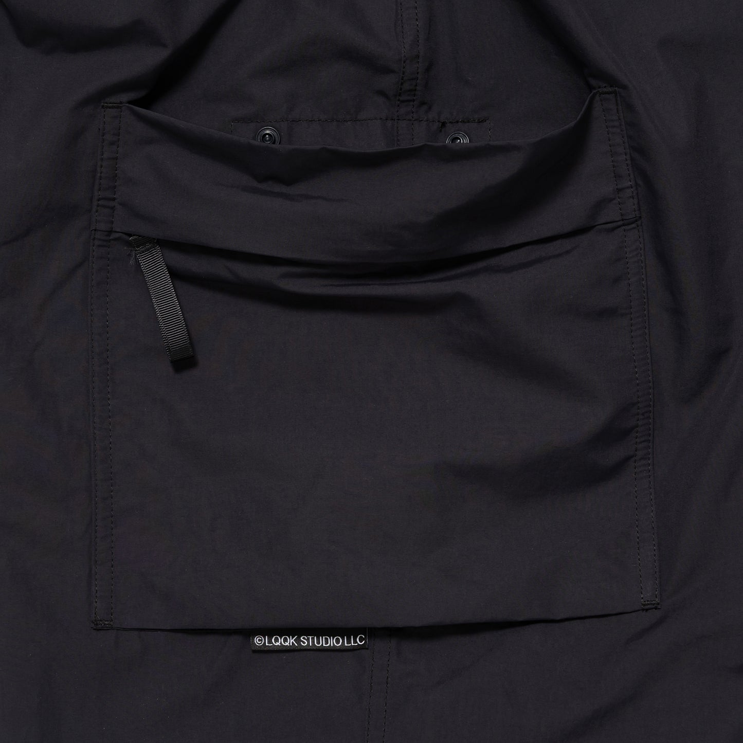 LQQKSTUDIO|NYLON CARGO PANTS|BLACK