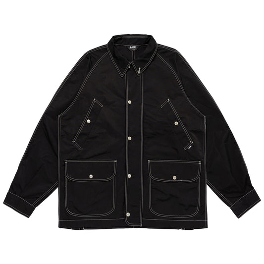 LQQK STUDIO|CORDURA LONG FIELD COAT|BLACK