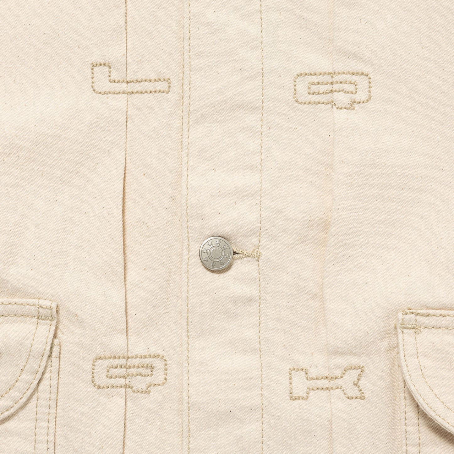 LQQK STUDIO|EMBOSSED DENIM JACKET|NATURAL