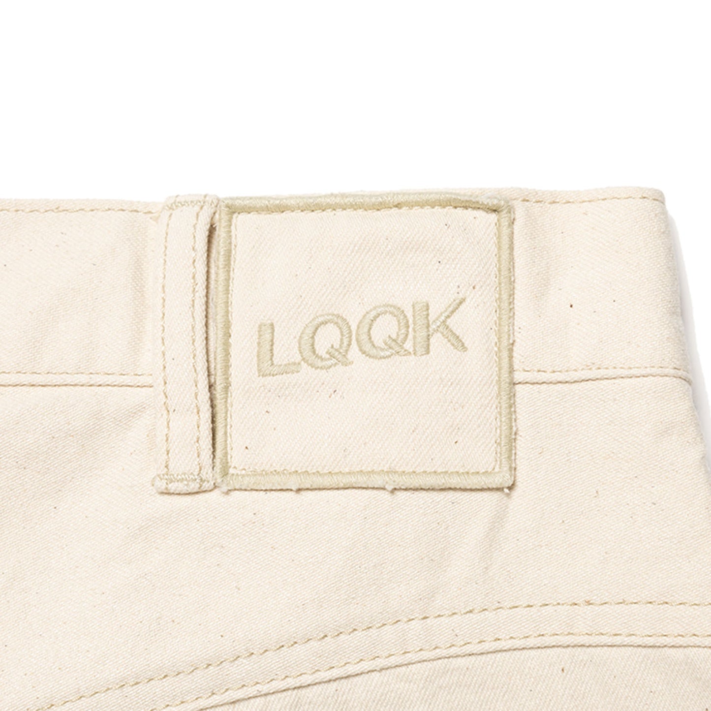 LQQK STUDIO|EMBOSSED 5 POCKET DENIM PANTS|NATURAL
