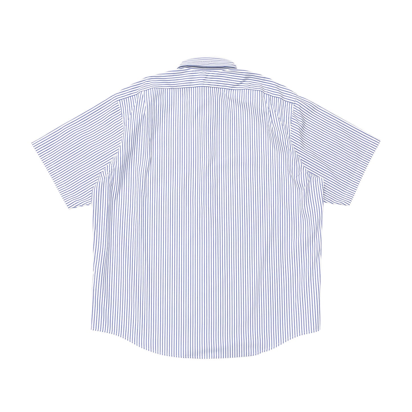 LQQK STUDIO|S/S BUTTON DOWN SHIRT|WHITE x BLUE STRIPE