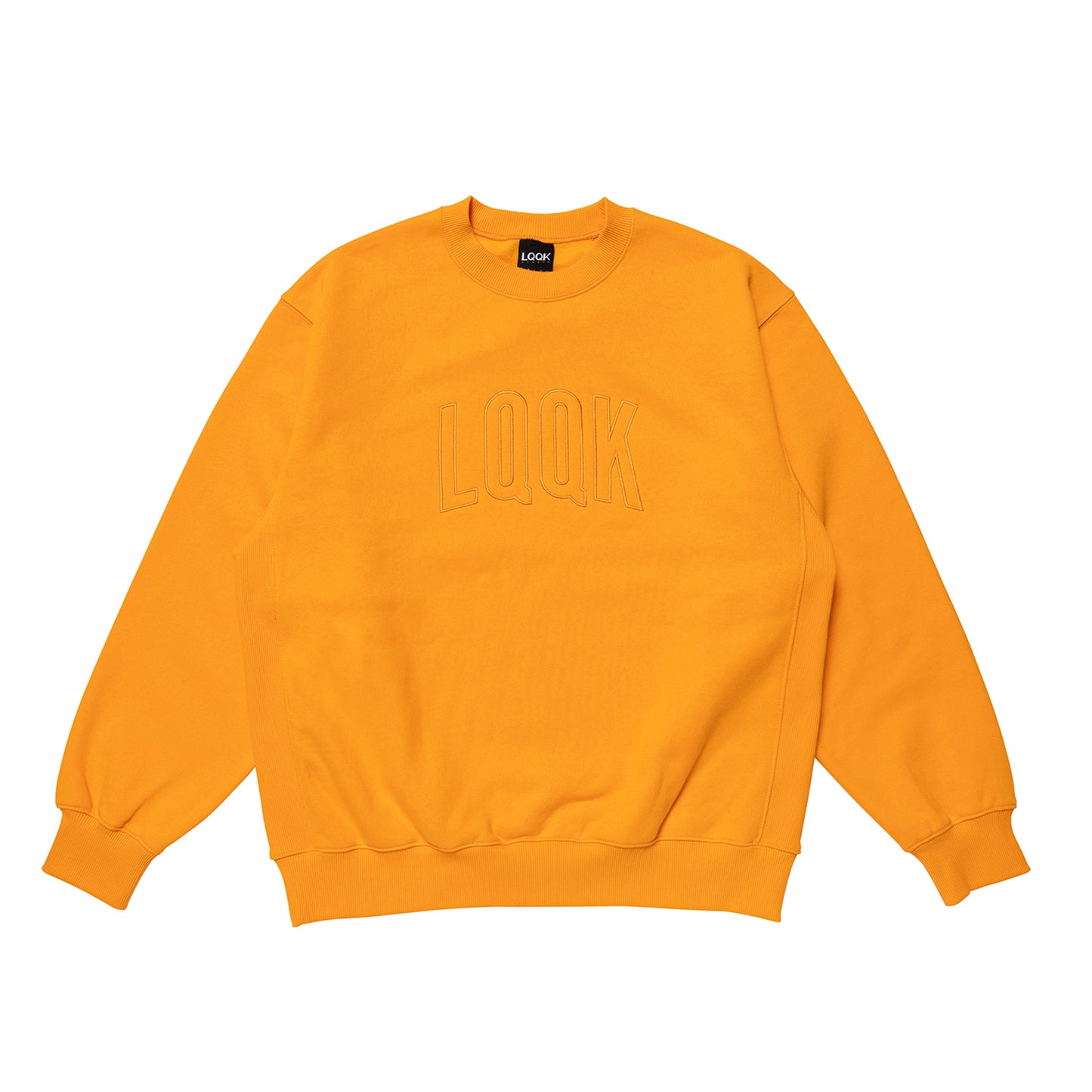 LQQK STUDIO|PINTUCK CREWNECK|BLAZING ORANGE