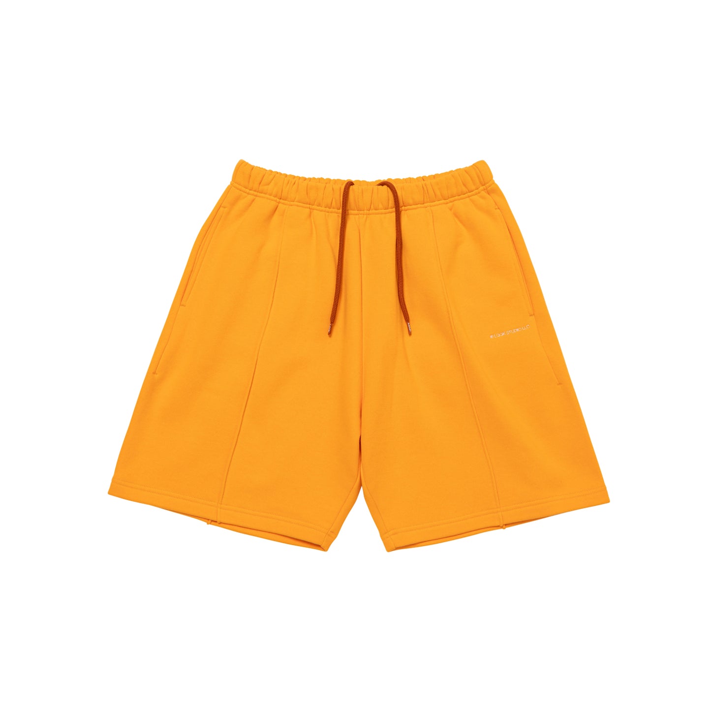 LQQK STUDIO|PINTUCK SWEAT SHORTS|BLAZING ORANGE