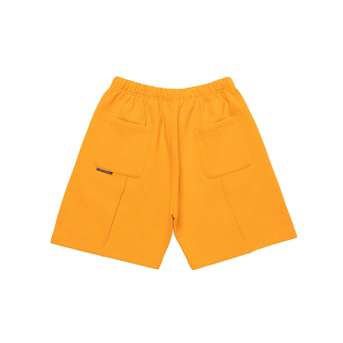 LQQK STUDIO|PINTUCK SWEAT SHORTS|BLAZING ORANGE