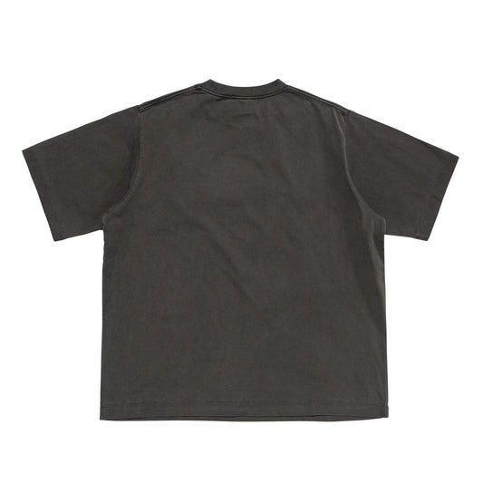 LQQKSTUDIO|PIGMENT WASHED TEE|WASHED BLACK