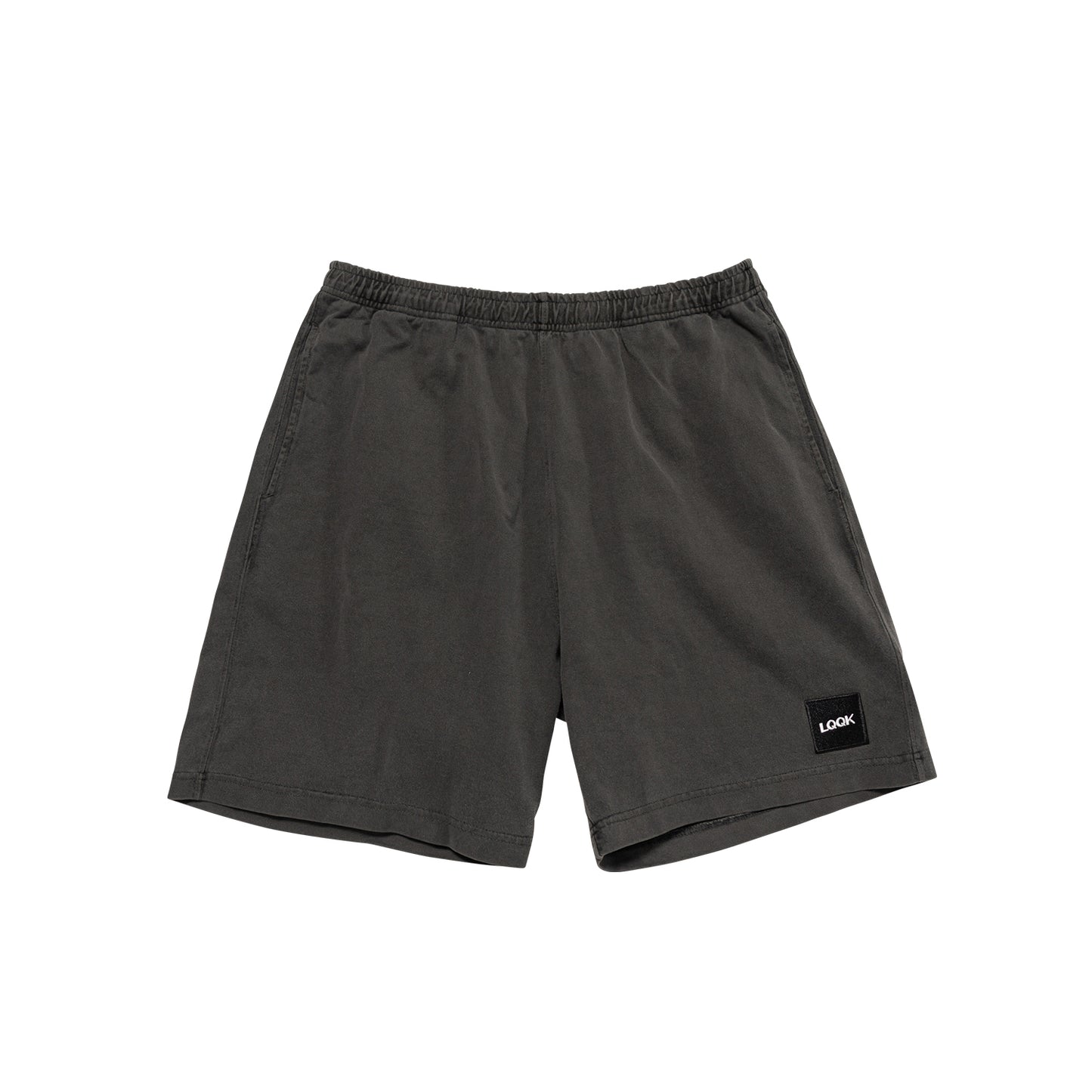 LQQKSTUDIO|PIGMENT WASHED SHORTS|WASHED BLACK
