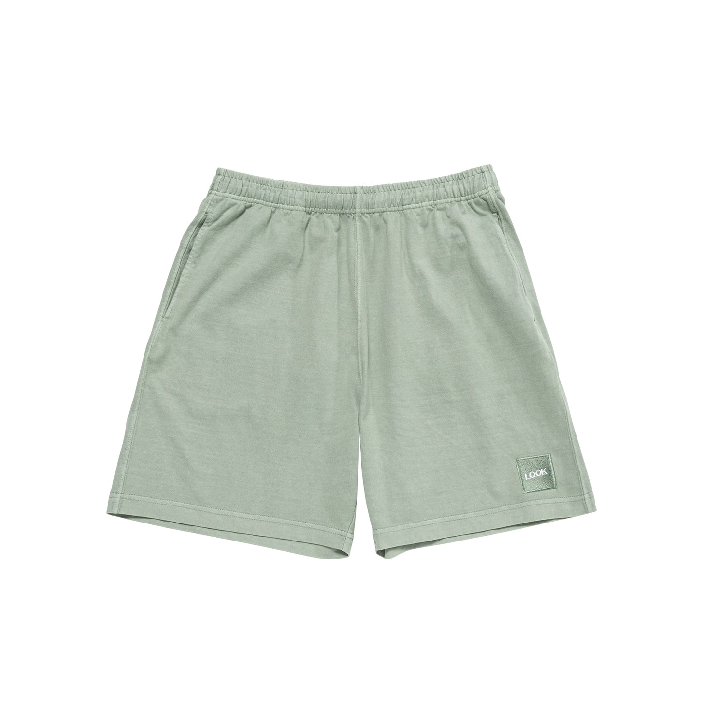 LQQKSTUDIO|PIGMENT WASHED SHORTS|WASHED GREEN