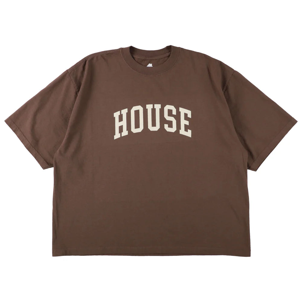 ISNESS MUSIC|HOUSE FLOCKY PRINT T-SHIRT|BROWN