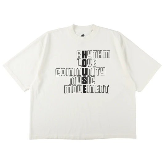 ISNESS MUSIC|HOUSE RHYTHM T-SHIRT|WHITE