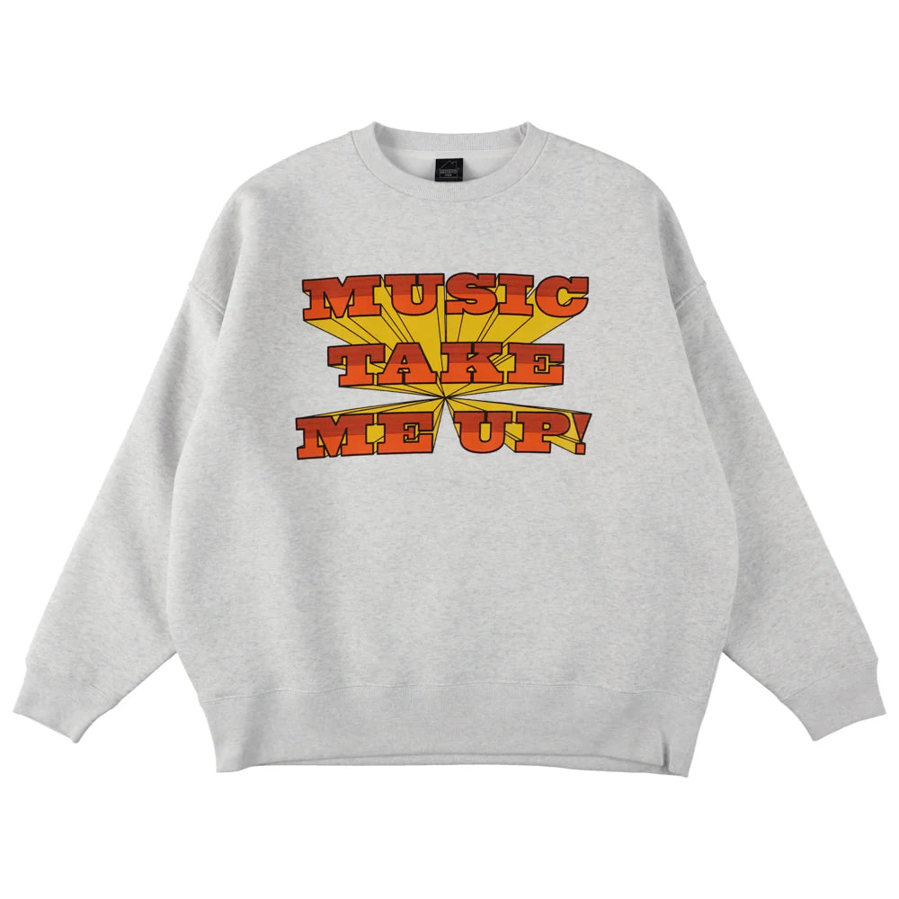 ISNESS|MUSIC TAKE ME UP SWEATSHIRT|ASH