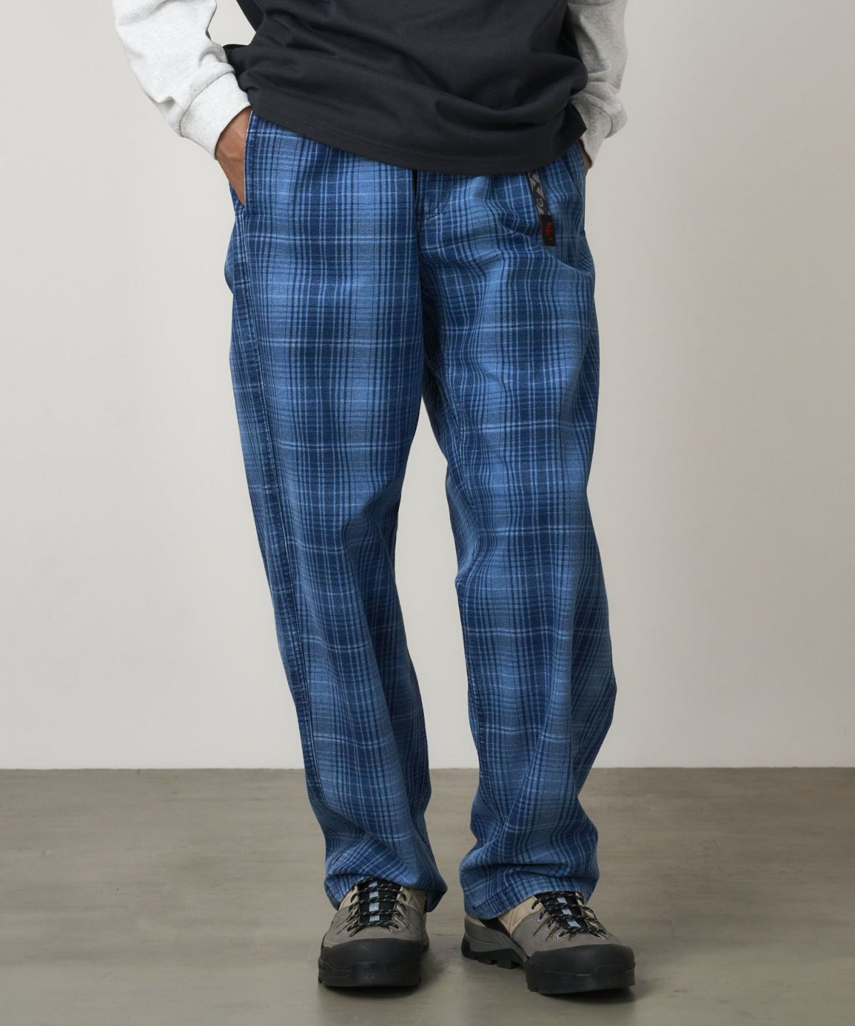 GRAMICCI|O.G. DENIM PLAID PANT|INDIGO CHECKERED PLA