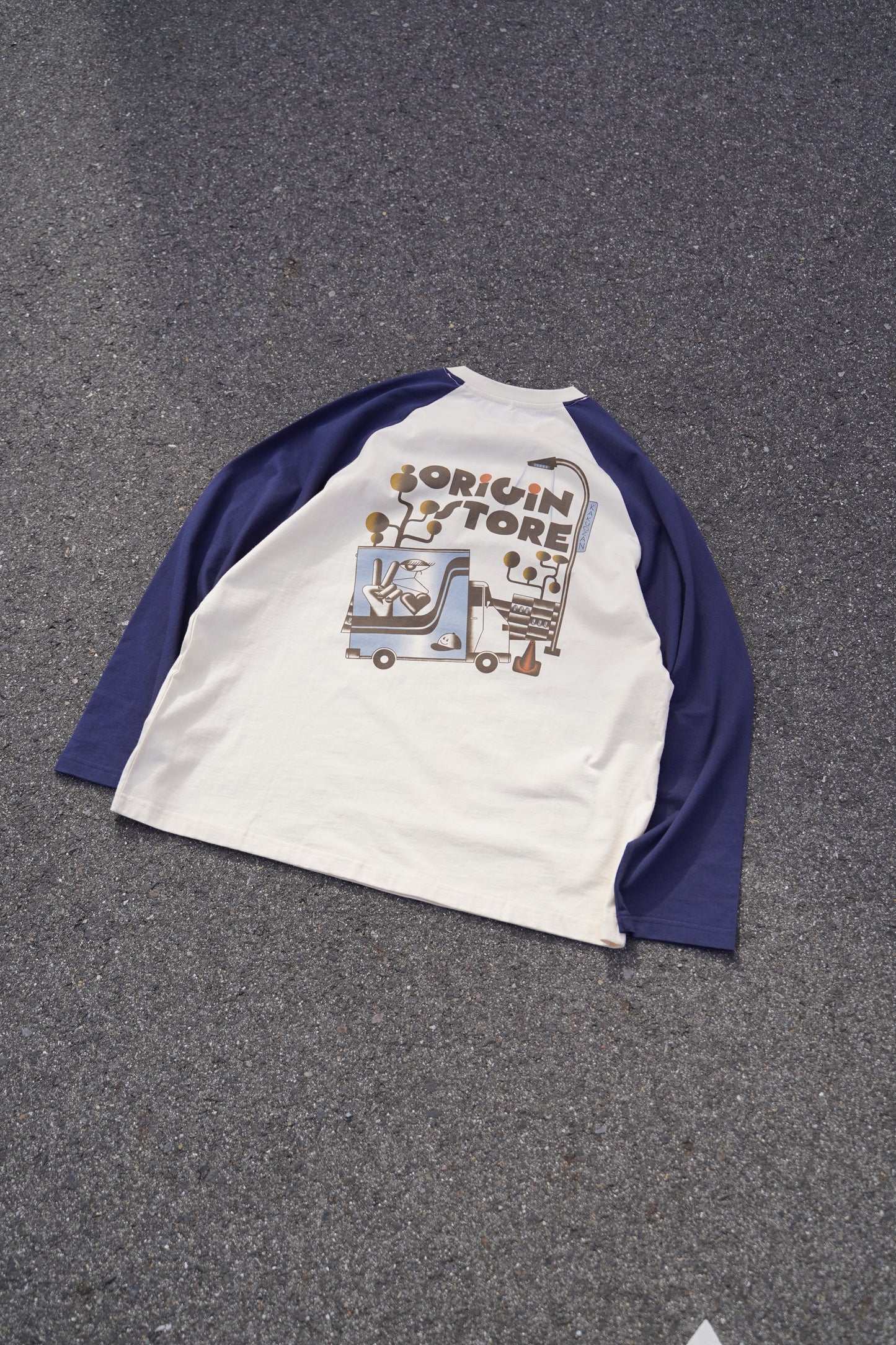 Origin Original|JOSH Raglan L/S Tee|OFF WHITE