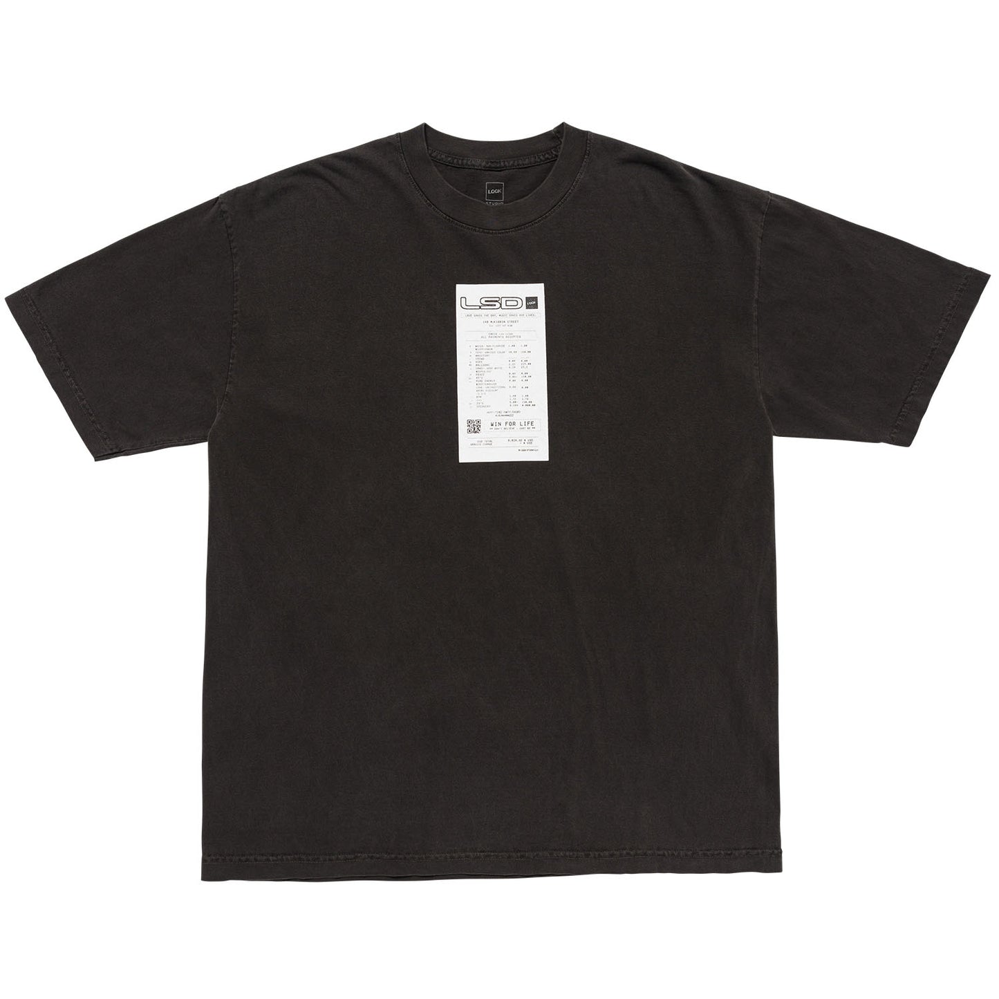 LQQKSTUDIO|LSD TEE|WASHED BLACK