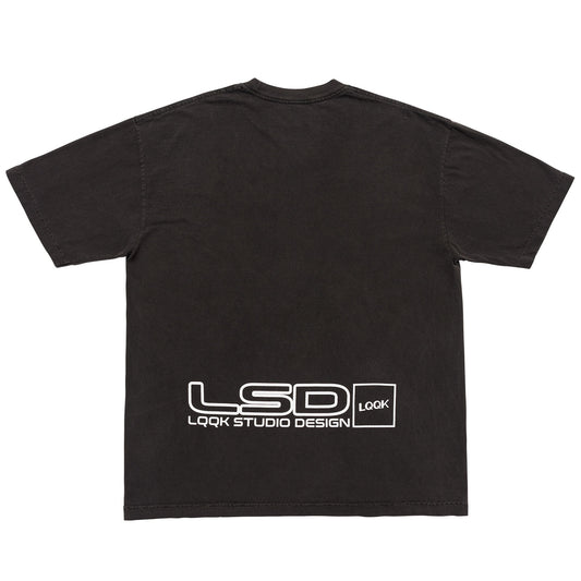 LQQKSTUDIO|LSD TEE|WASHED BLACK